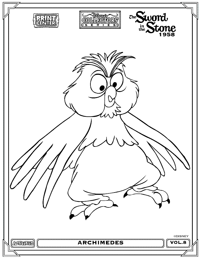 The sword in the stone coloring pages