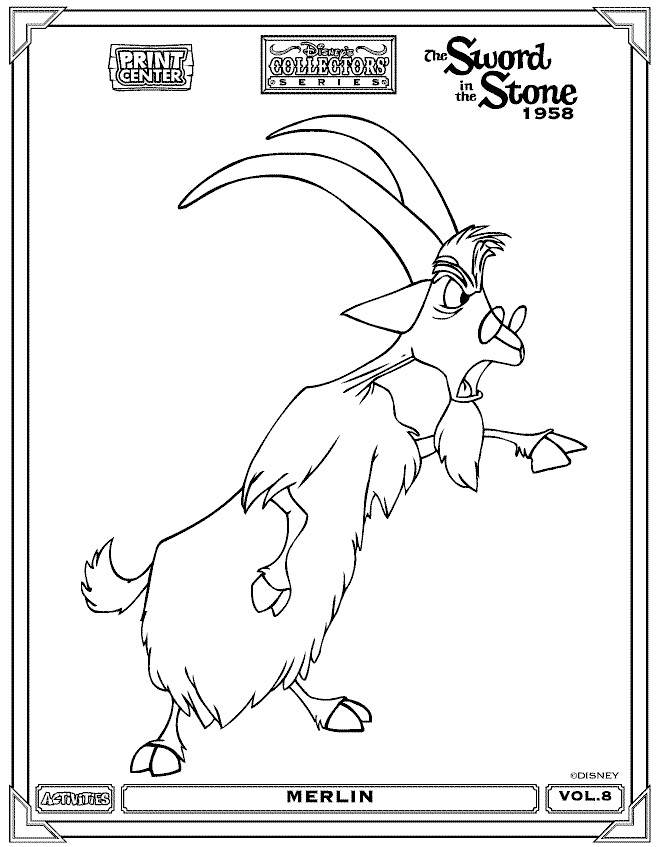 The sword in the stone coloring pages