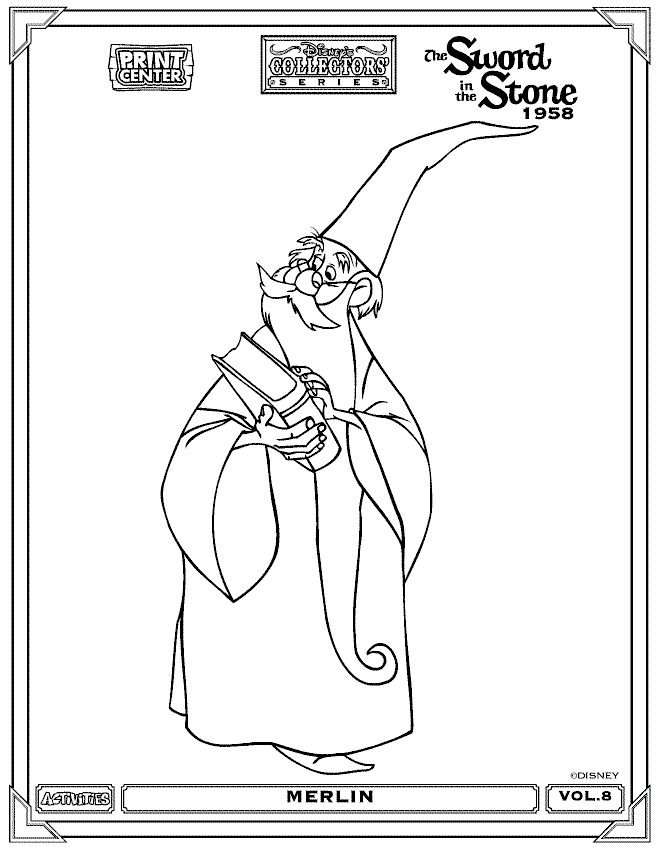 The sword in the stone coloring pages