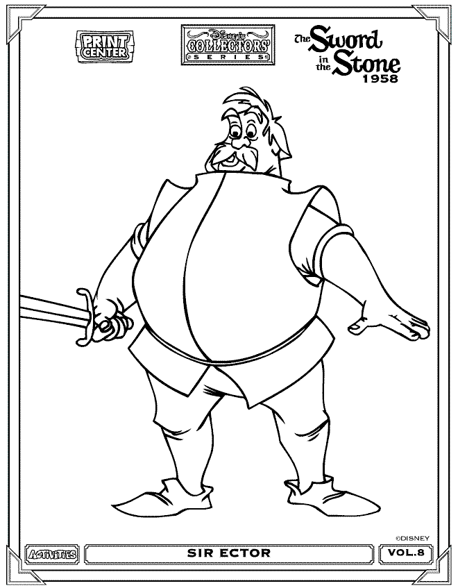 The sword in the stone coloring pages