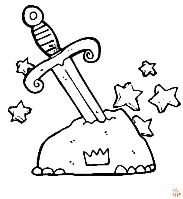 Unleash your creativity with exciting sword coloring pages