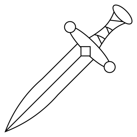Dagger emoji coloring page free printable coloring pages
