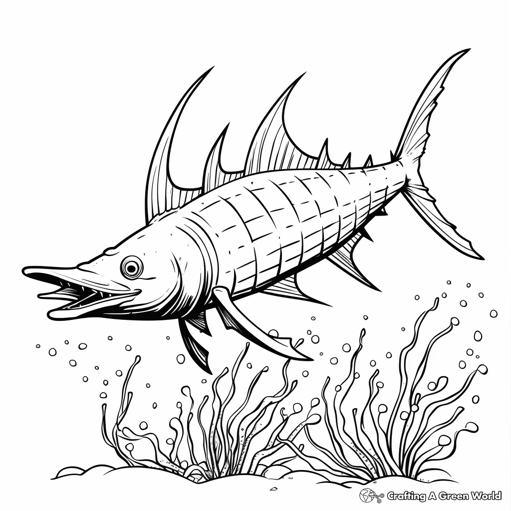 Swordfish coloring pages