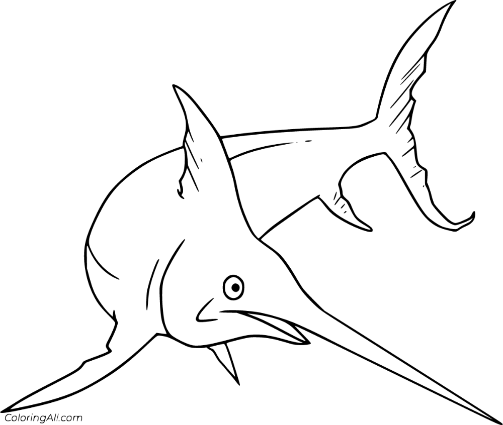 Swordfish coloring pages fish coloring page coloring pages sea creatures