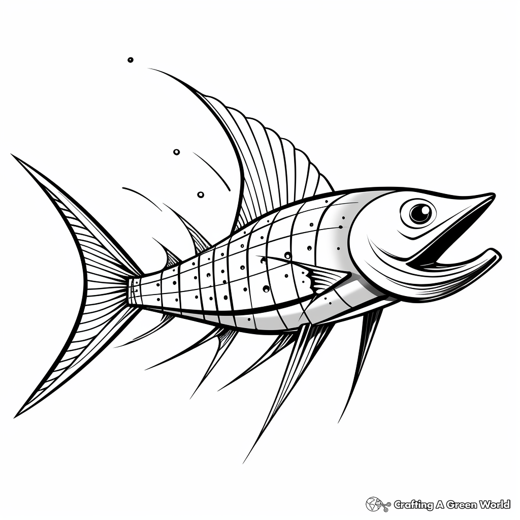 Swordfish coloring pages