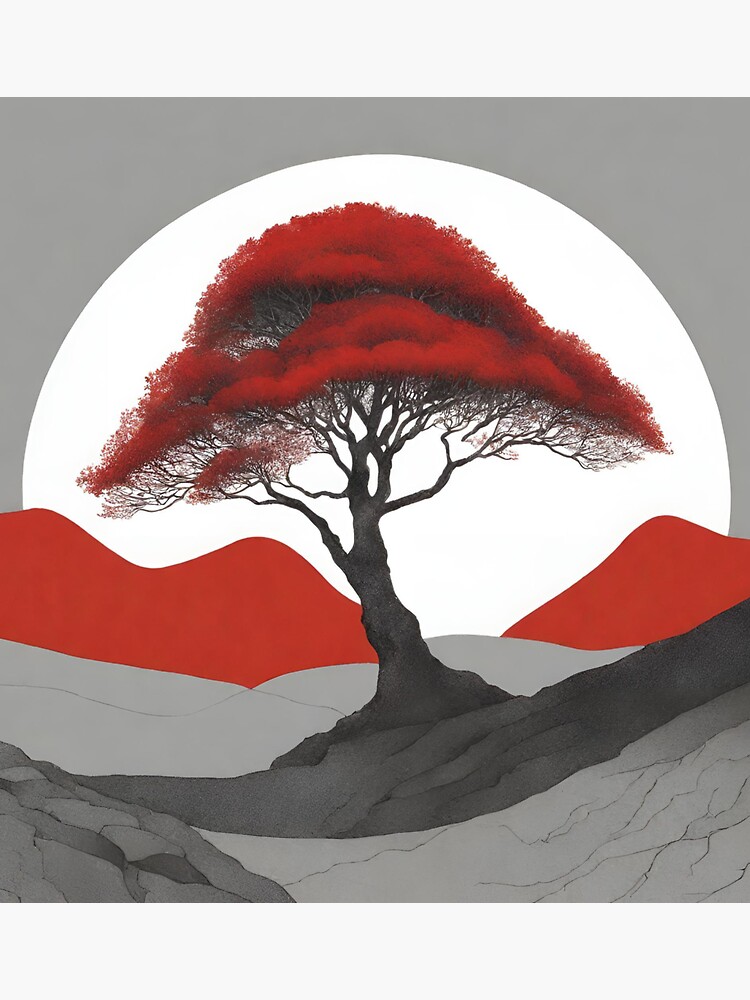 Sycamore gap bonsai style magnet for sale by anza