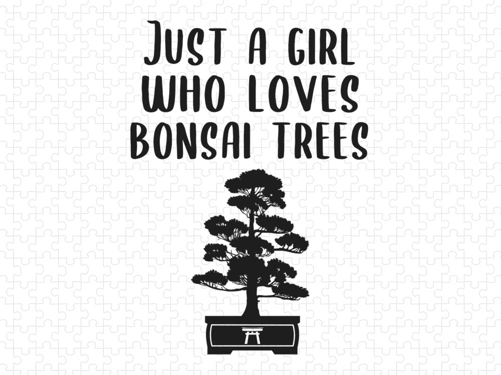 Bonsai tree japan culture woman girl saying gift jigsaw puzzle by john romeo