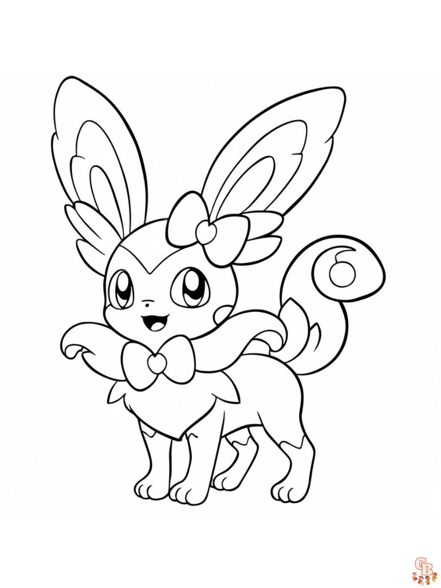 Explore the charm of sylveon with captivating coloring pages