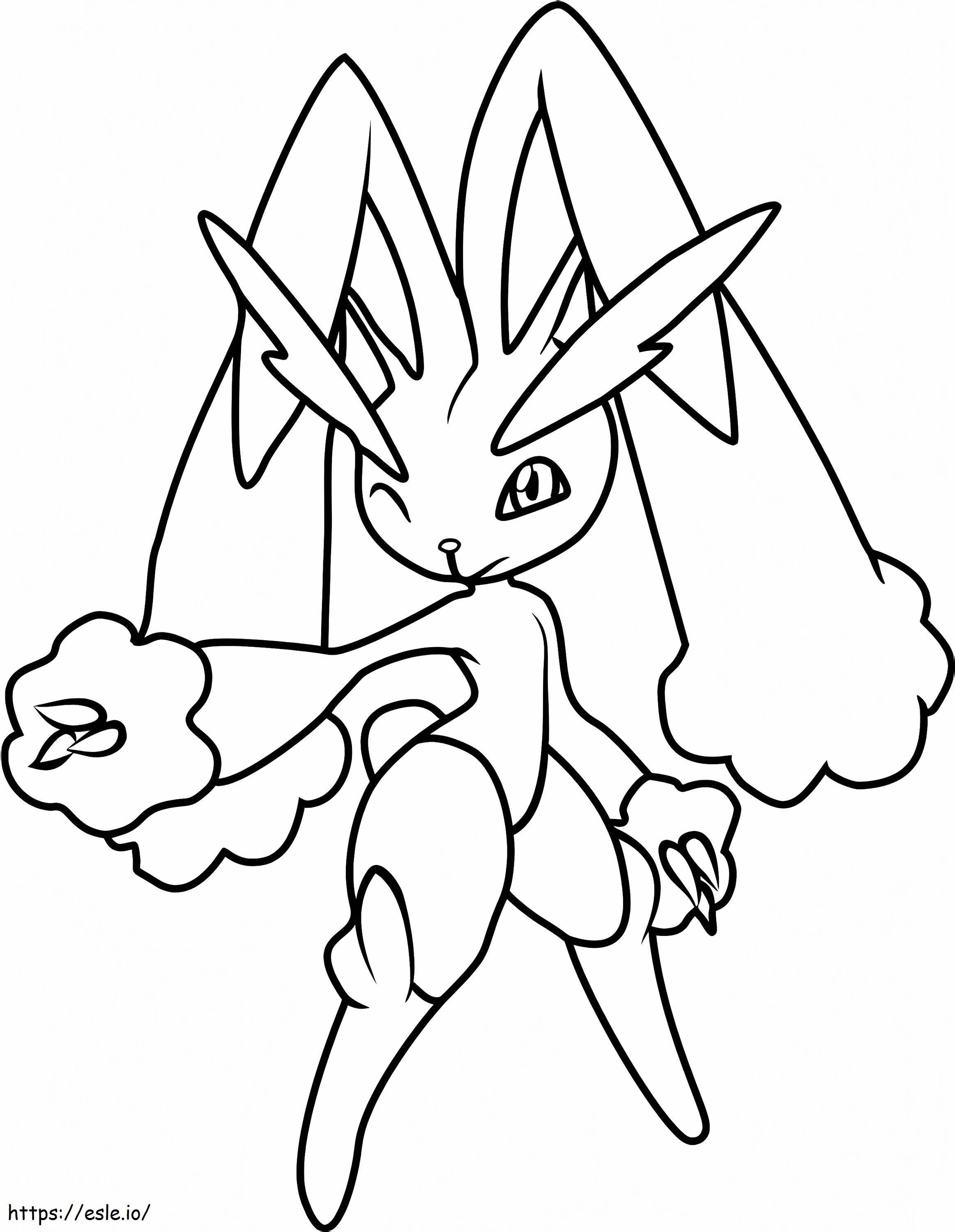 Lopunny pokemon coloring page