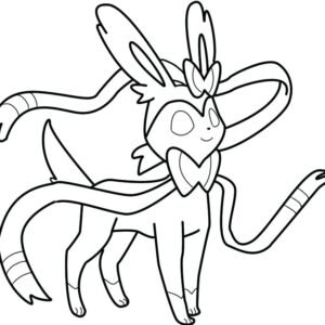 Sylveon coloring pages printable for free download