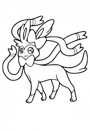 Free printable sylveon coloring pages for adults and kids