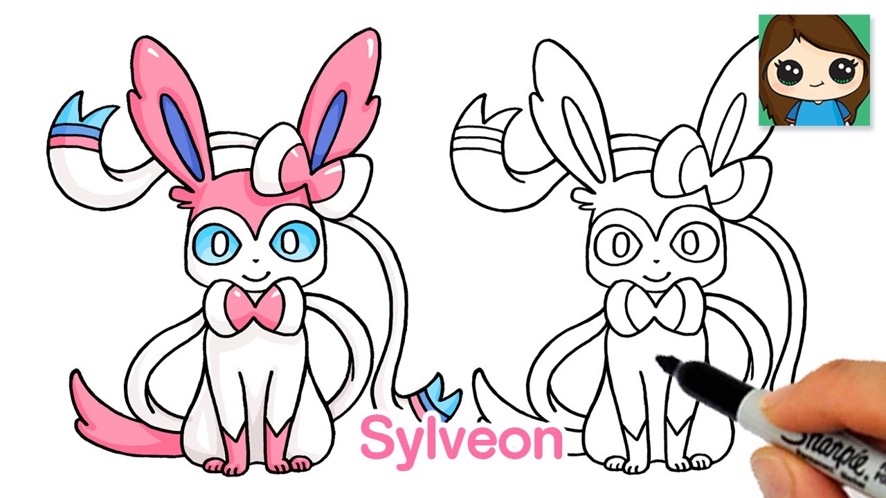 How to draw pokeon easy sylveon
