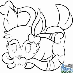 Sylveon coloring pages printable for free download