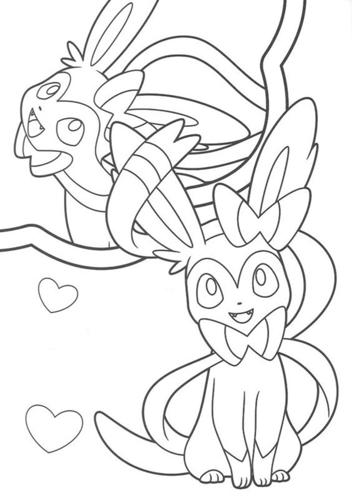 Free easy to print eevee coloring pages