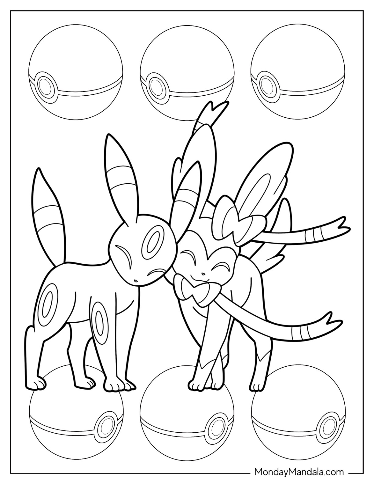 Sylveon coloring pages free pdf printables