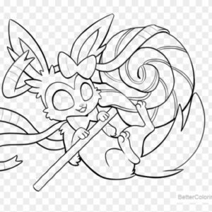 Sylveon coloring pages printable for free download