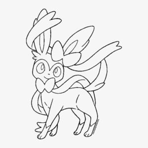 Sylveon coloring pages printable for free download