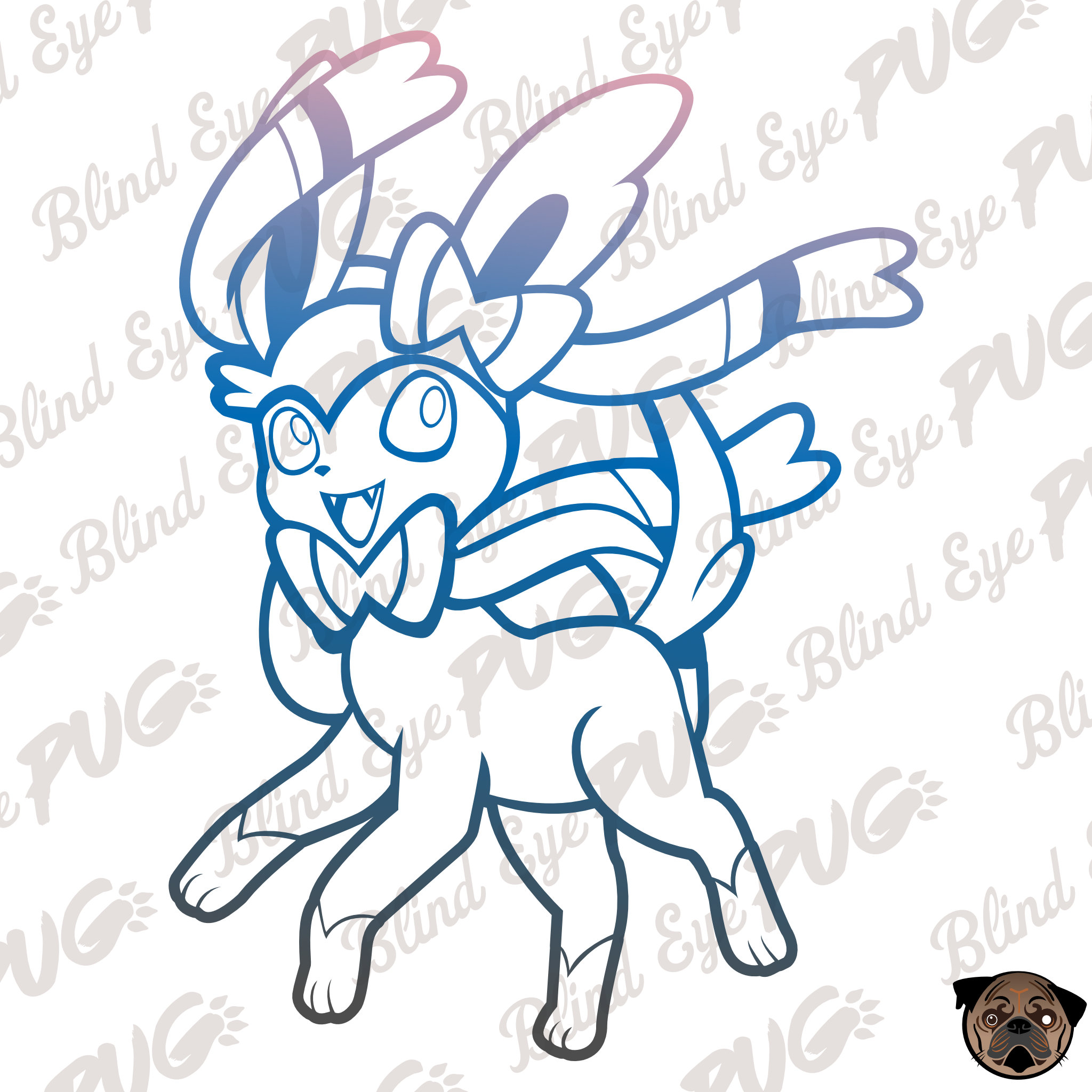 Sylveon svg flat pokemon smash brother eevee pikachu ashecatch them allpokãmon themed party car decal