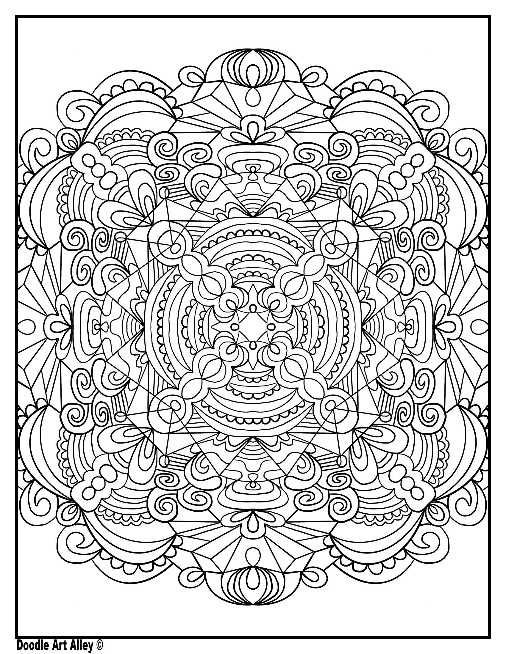 Symmetry coloring pages