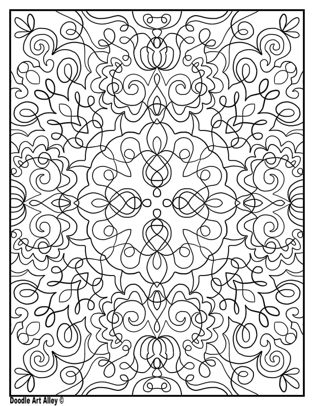 Symmetry coloring pages