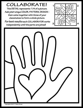 Radial symmetry collaborative kindness activity coloring page kindnessnation