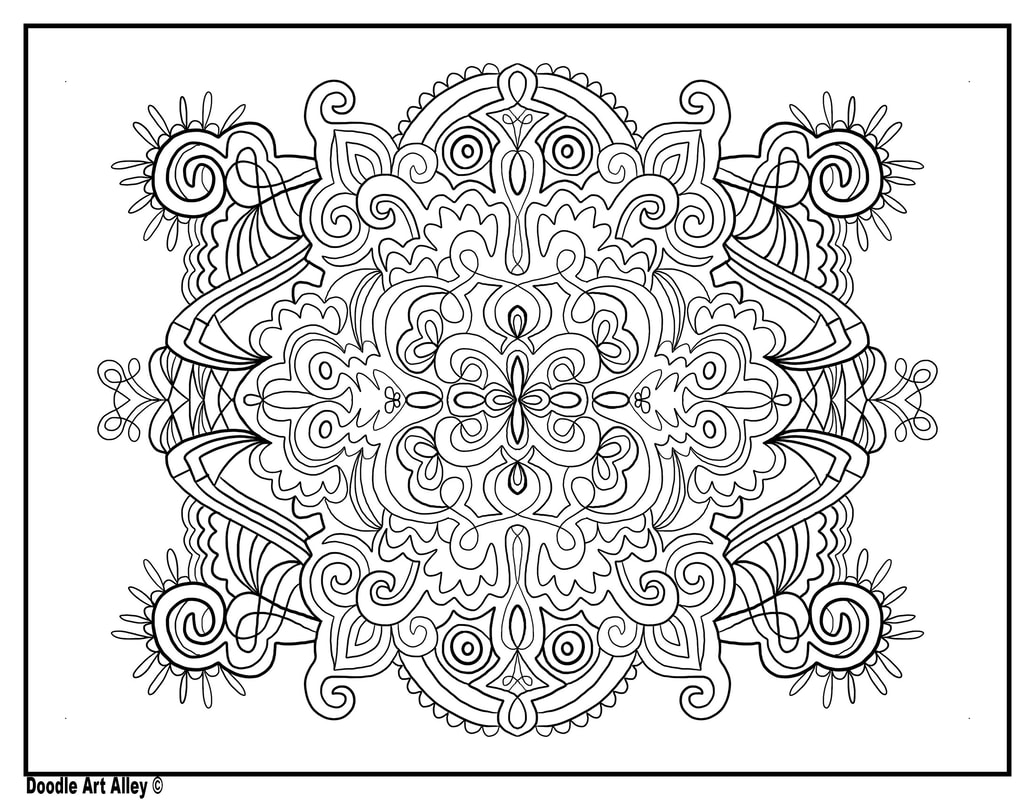 Symmetry coloring pages