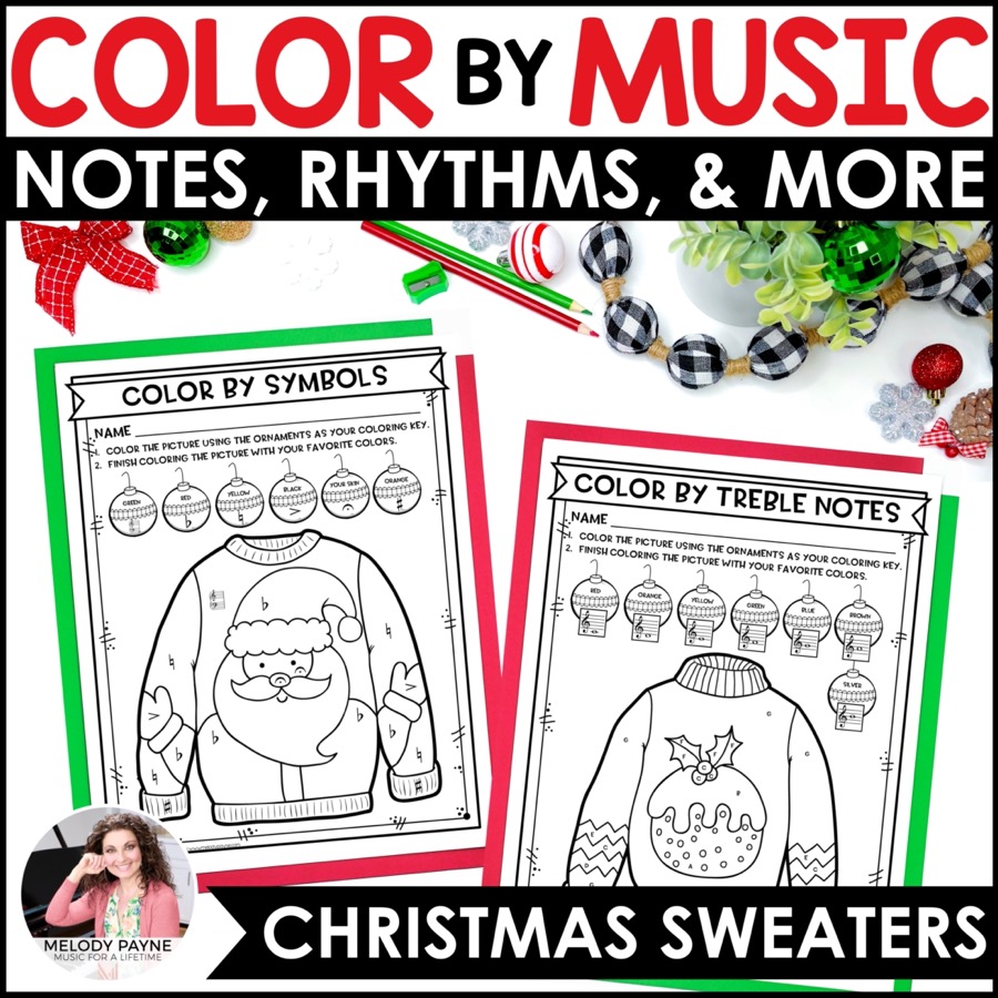 Days of christmas music coloring pages