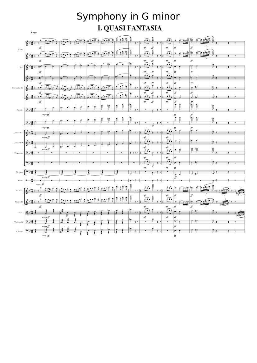 Symphony no op sheet music for trombone tuba flute piccolo flute more instruments mixed ensemble