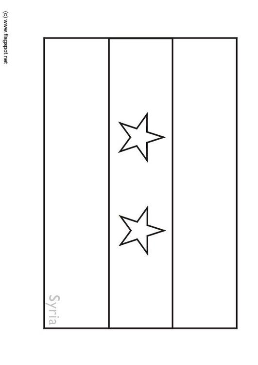 Coloring page flag syria