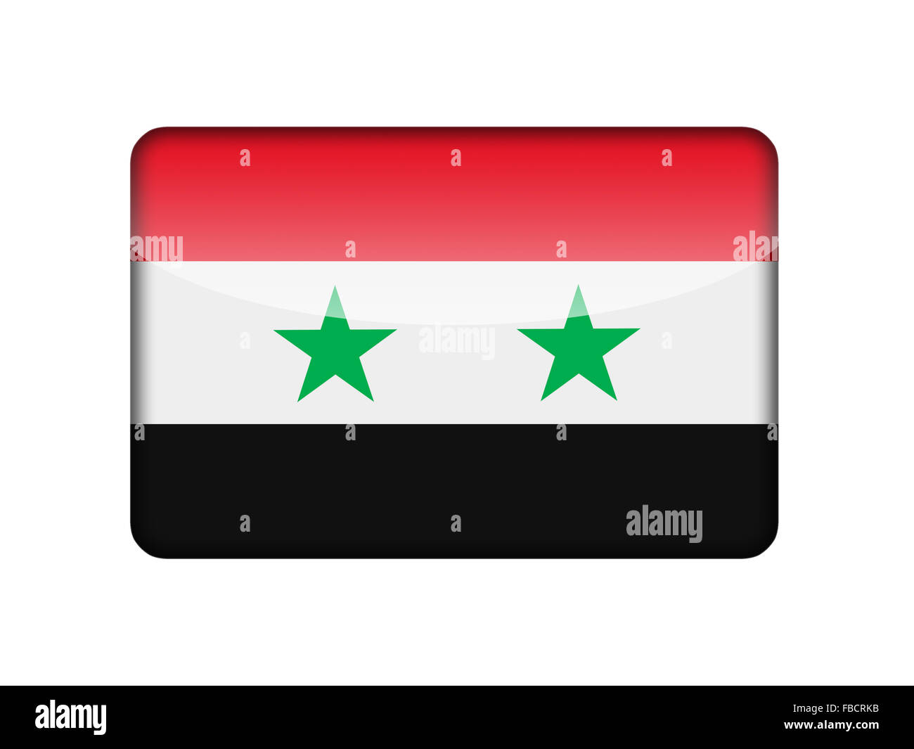 Syria flag glossy button hi