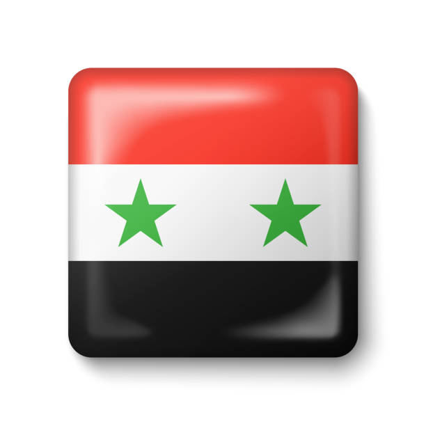 Cartoon of the syria flag stock illustrations royalty