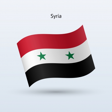 Waving flag of syria cliparts stock vector and royalty free waving flag of syria illustrations