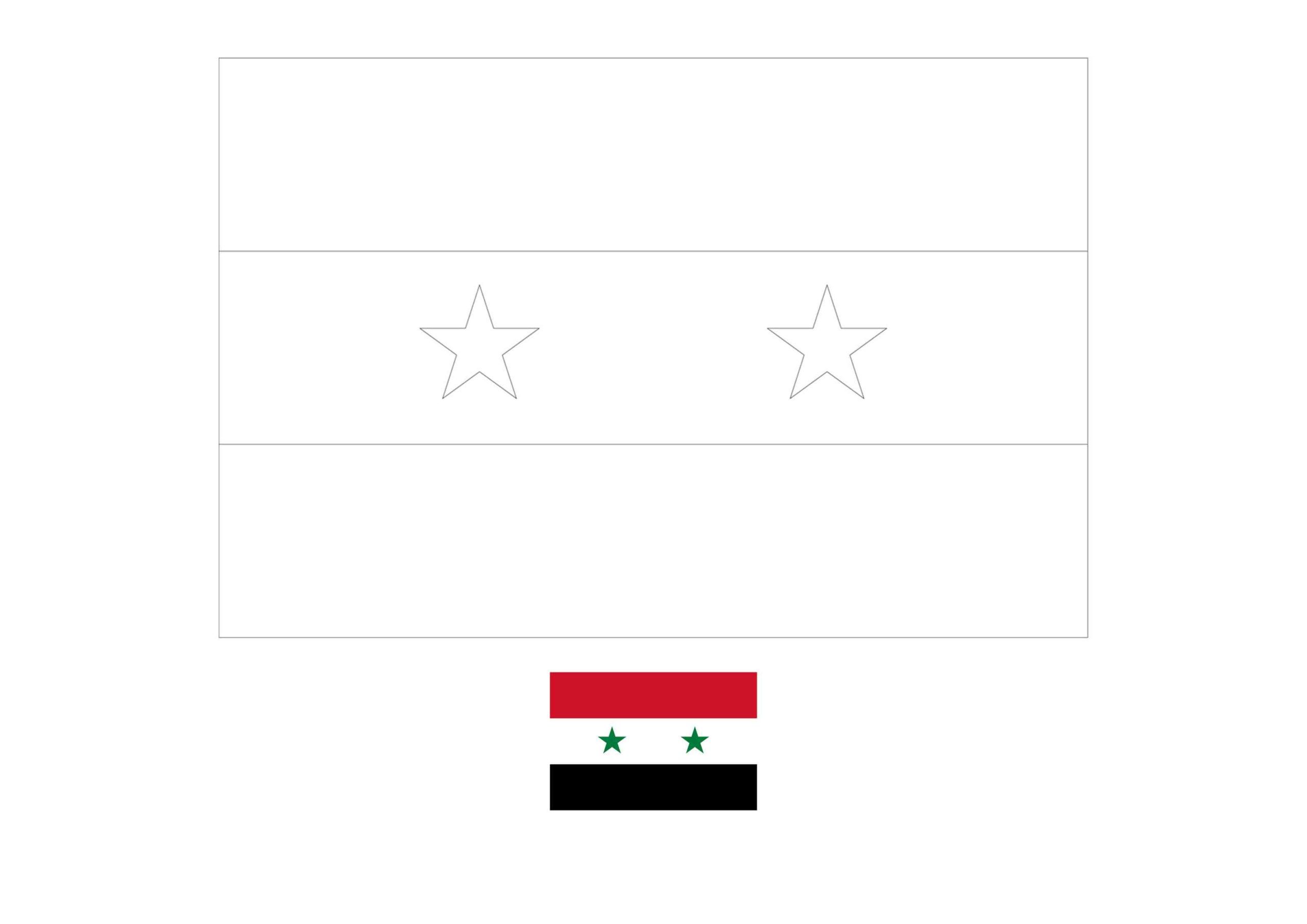 Syria flag coloring page flag coloring pages syria flag flag printable