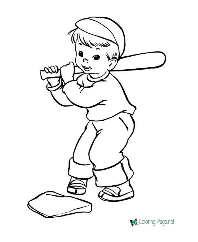 Free baseball coloring pages to print