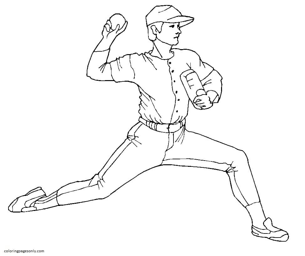 Baseball coloring pages printable for free download