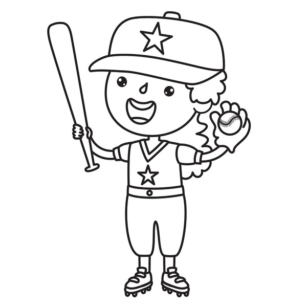 Baseball coloring pages royalty