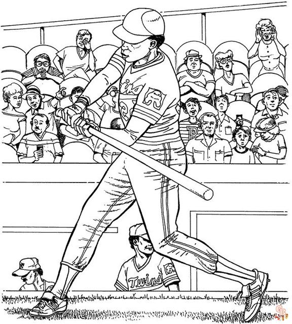 Exciting baseball coloring pages for kids and adults alike