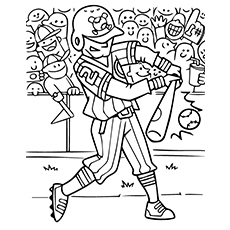 Top baseball coloring pages for toddlers