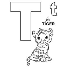 Letter t coloring pages