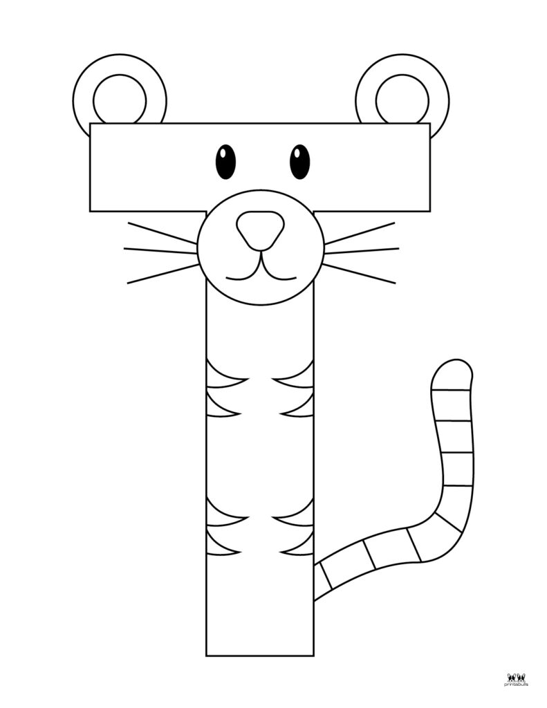 Letter t coloring pages