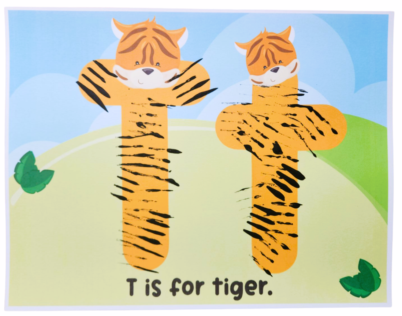 T is for tiger craft coloring page