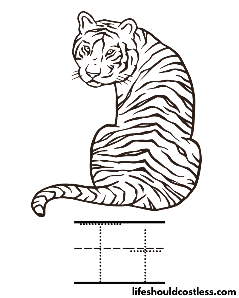 Tiger coloring pages free printable pdf templates