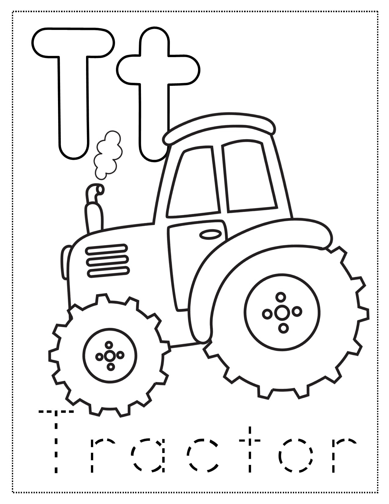 T is for tiger craft coloring page