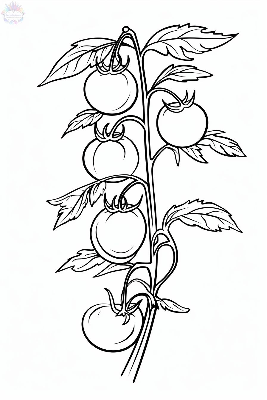 Tomato coloring pages