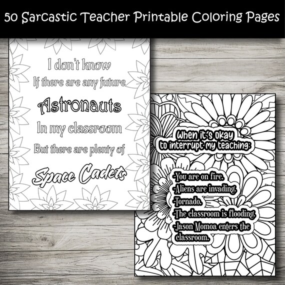 Teacher printable coloring pages funny teacher coloring teacher coloring pages sarcastic teacher teacher quotes coloring teacher gifts instant download