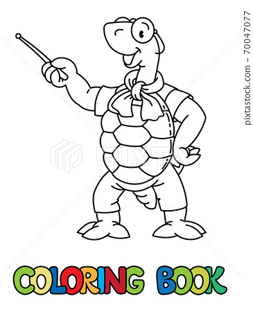 Turtle teacher abc coloring book alphabet t