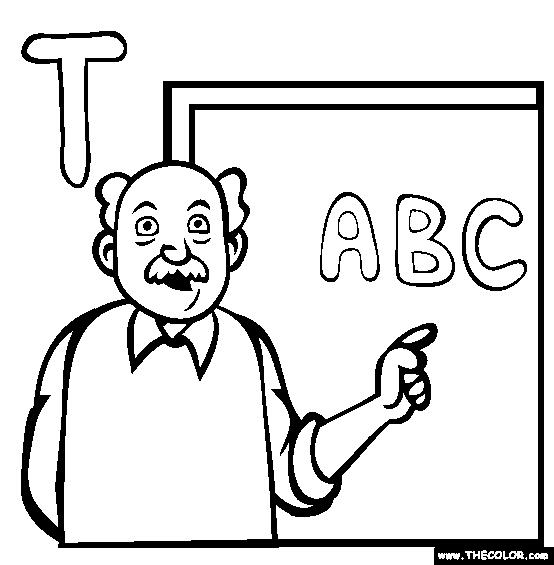 T coloring page free t online coloring