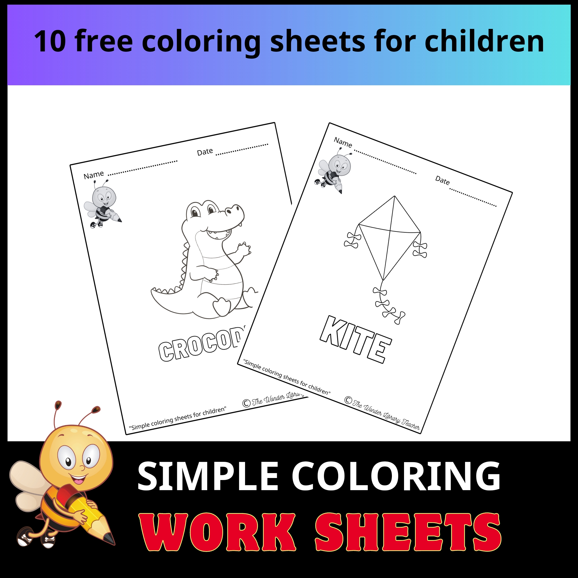 Free coloring sheets for children made by teachers