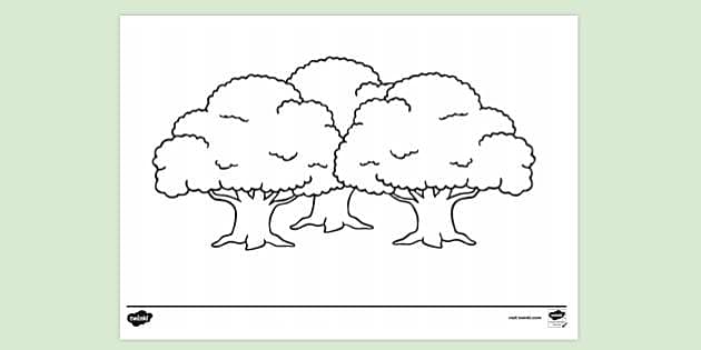 Free printable tree louring page