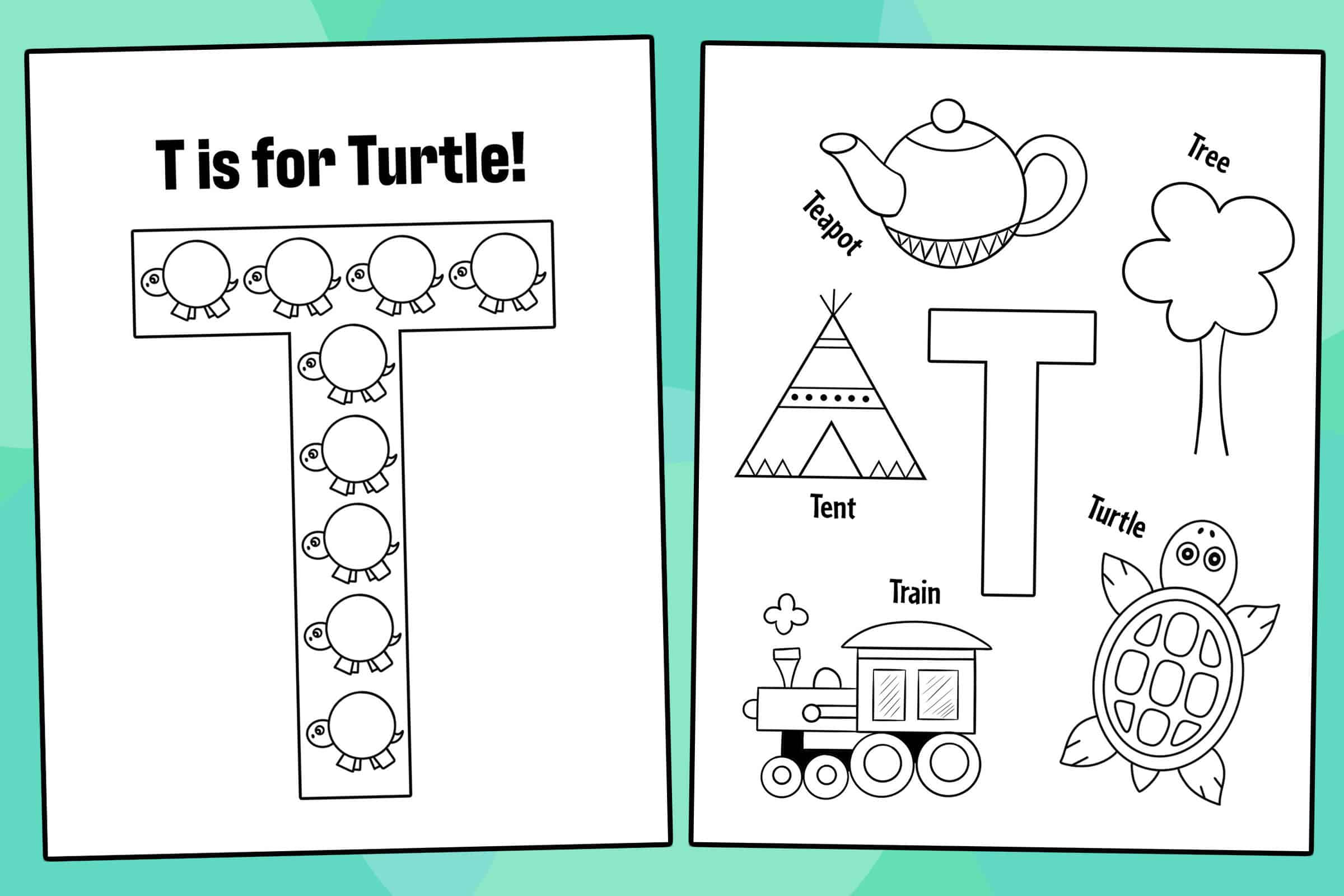 Free letter t worksheets for preschool â the hollydog blog